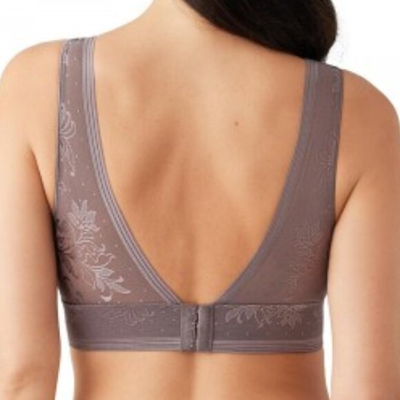 Wacoal 810340 Net Effect Wire Free Bralette Purple Size 36 D/DD - Picture 2 of 14